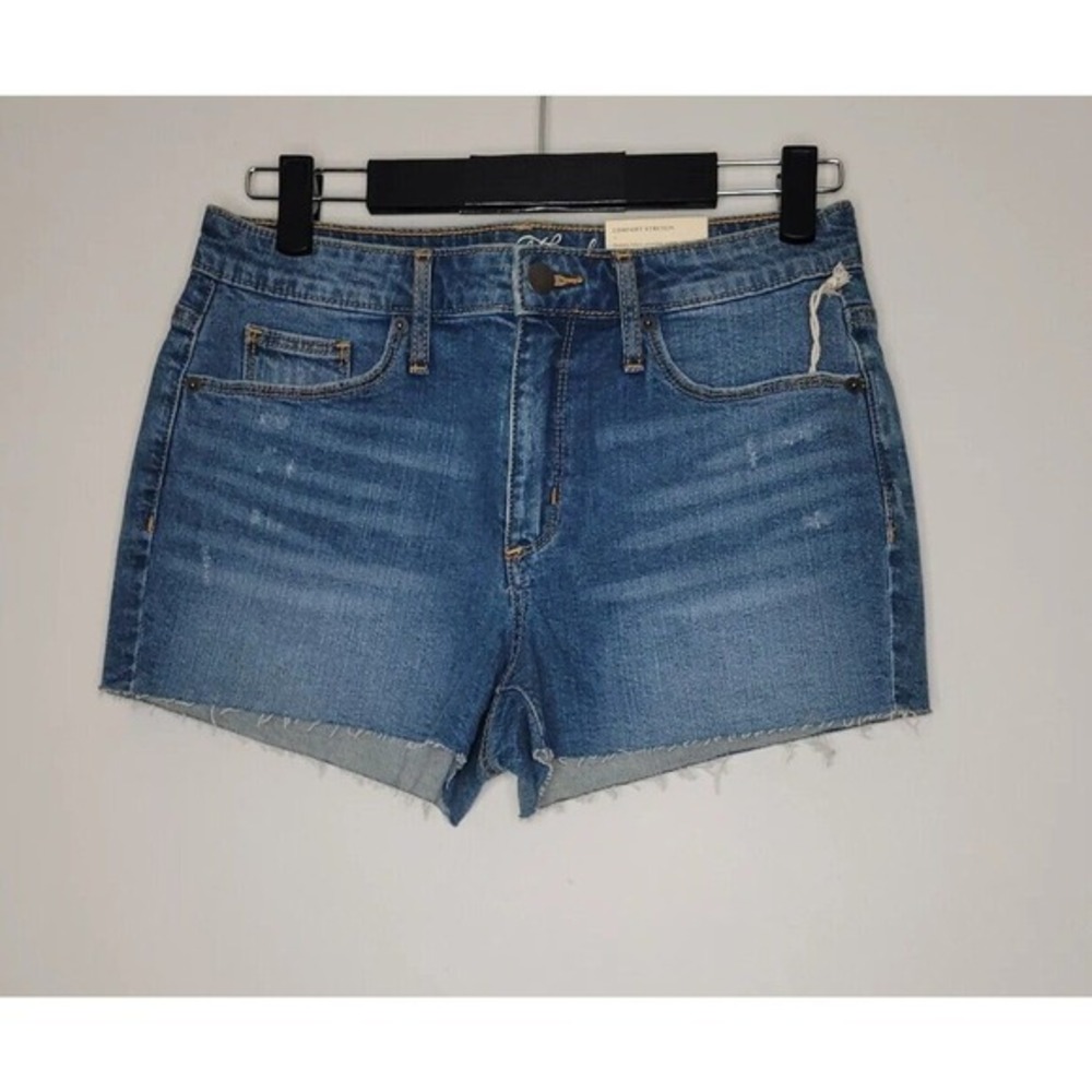 Mirco Shorts High Rise Size 6 Blue Jean Denim Cutoff Spring Break Summer Indie